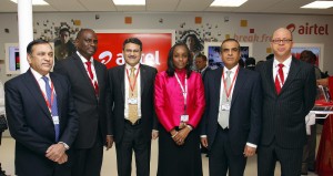  Akhil Gupta, Deputy Group CEO & Managing Director, Bharti Enterprises; Segun Ogunsanya, CEO, Airtel Nigeria; Manoj Kohli, MD & CEO International, Bharti Airtel; Sunil Bharti Mittal, Chairman, Bharti Airtel; Osondu Nwokoro, Director, Regulatory Affairs & Special Projects, Airtel Nigeria and Omobola Johnson, Hon. Minister of Communication Technology, Government of Nigeria at the inauguration of the Airtel Pavilion at the Mobile World Congress 2013 in Barcelona, Spain.