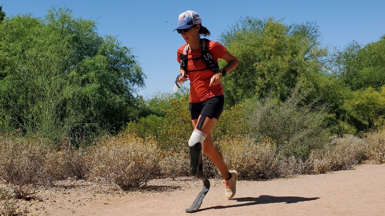 South African woman runs 104 marathon on one leg, breaks world record