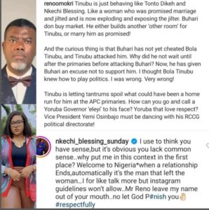 It's obvious you lack common sense - Actress Nkechi Blessing Slams Reno Omokri