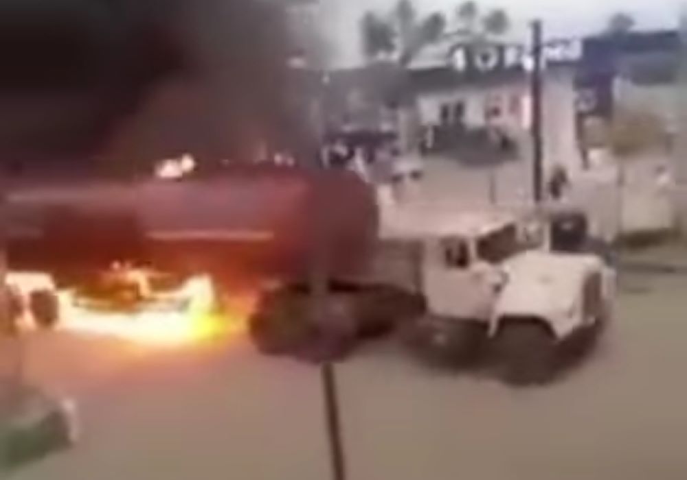 Man Bravely drives Burning Truck out of Residential area in Delta