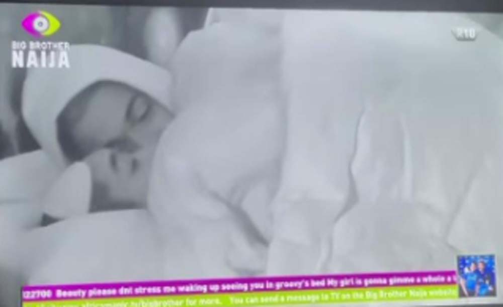 #BBNaija S7: Reactions as Groovy gets cozy with Beauty under the duvet