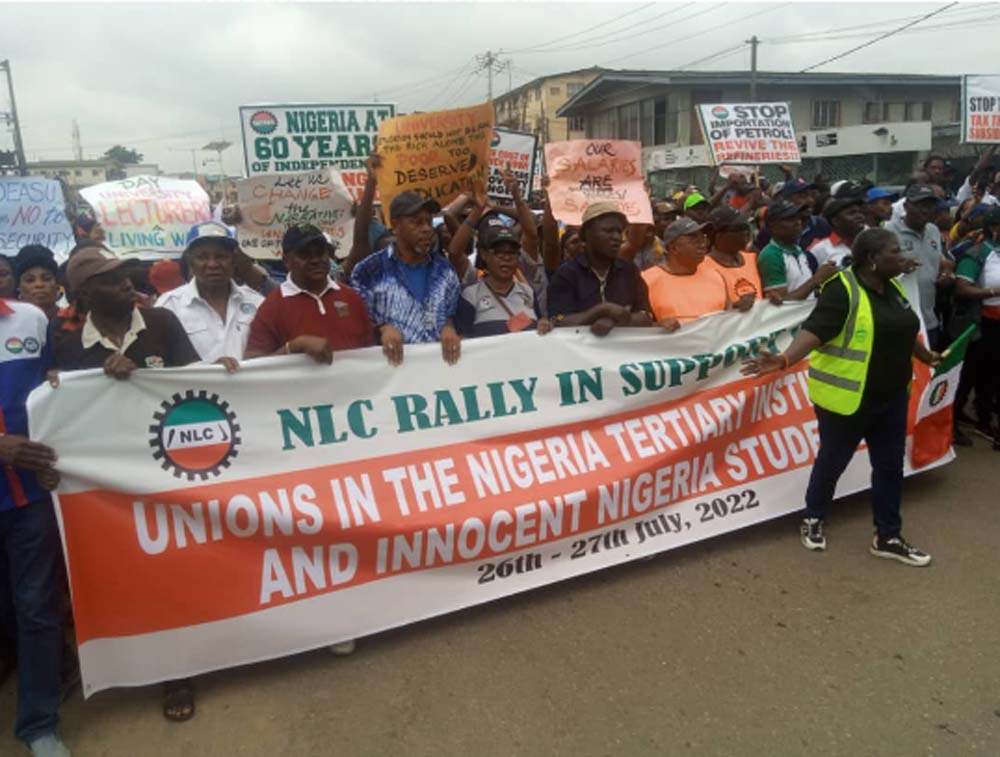 Protests rock Nigeria as NLC rallies against fuel hike, ASUU strike, others