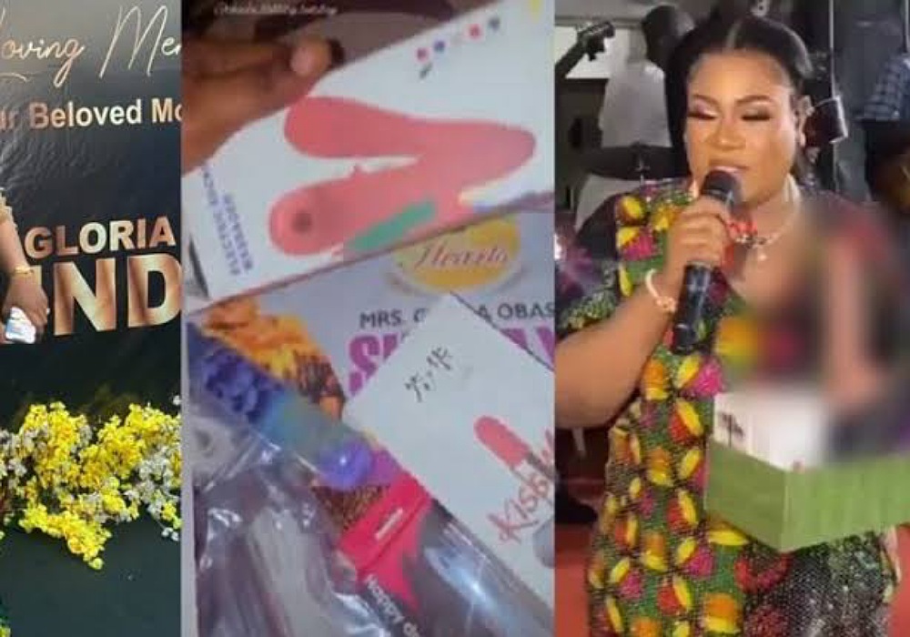 Nkechi Blessing gives out sex toy at mother's memorial