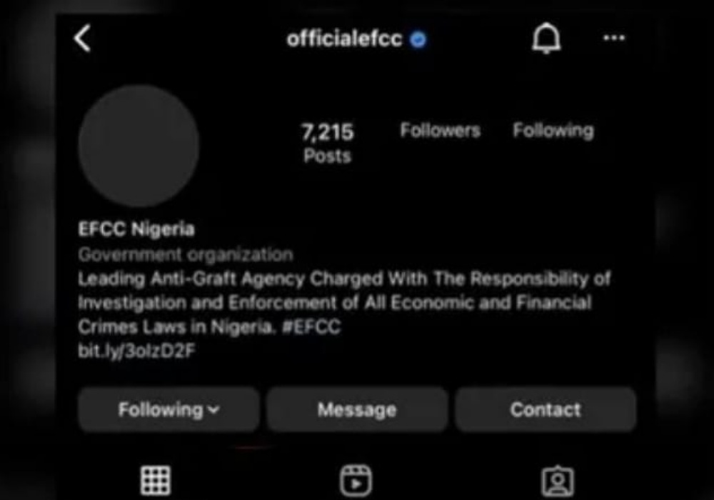 Reactions as Instagram deletes EFCC's account 