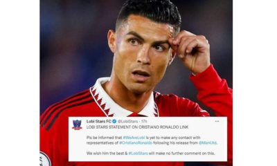 Nigerian Club Lobi Stars Rule Out Move For Cristiano Ronaldo