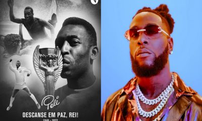 "Legends Never Die," Says Burna Boy In Tribute To Pele