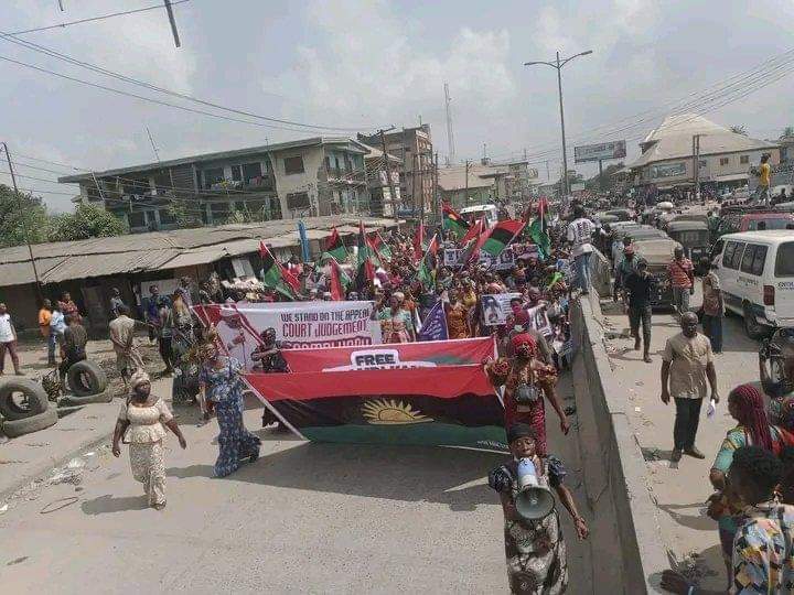 Aba Women Protest FG’s Refusal To Release Nnamdi Kanu