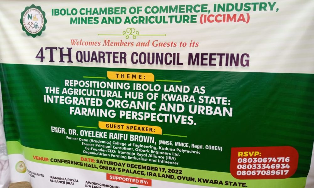 Food Revolution Is Crucial To Agricultural Development Of Ibololand - Dr. Oyeleke