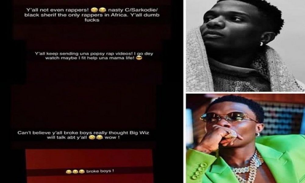 "You're All Broke Boys", Wizkid Again Slams Rappers