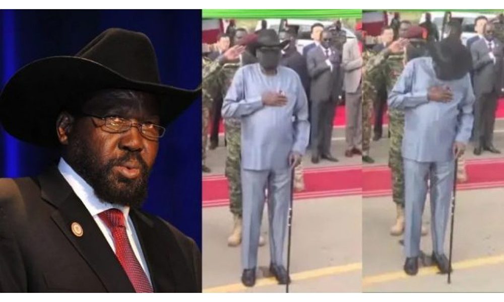 Viral Video Shows South Sudan’s President Salva Kiir Urinating On Himself At Public Function