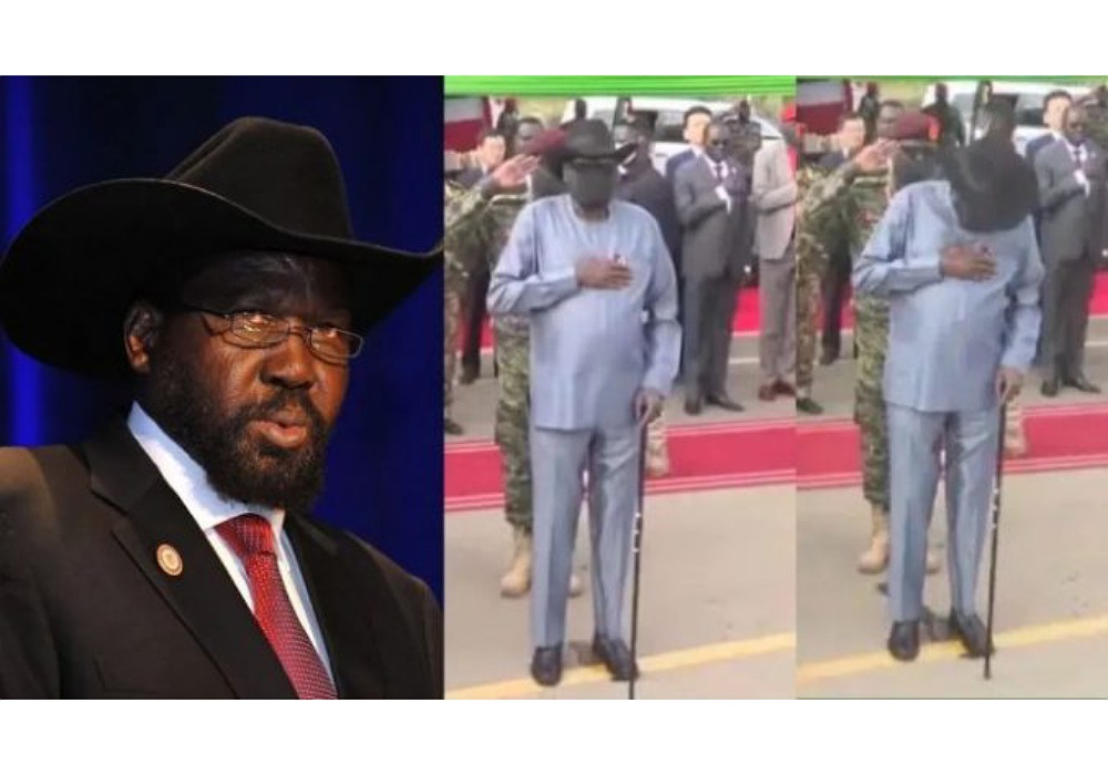 Viral Video Shows South Sudan’s President Salva Kiir Urinating On Himself At Public Function