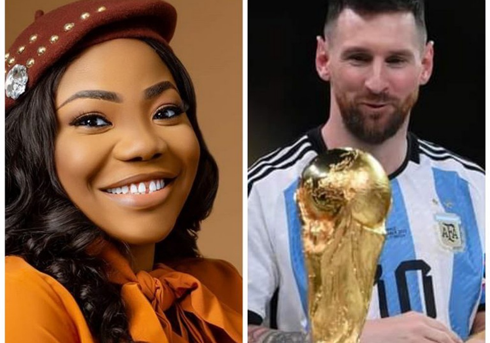 World Cup: Mercy Chinwo Congratulates GOAT Messi