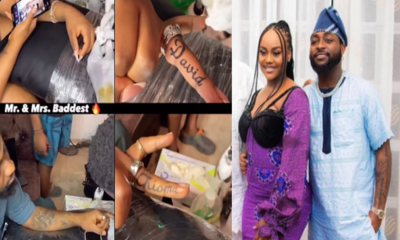 Davido, Chioma Solidify Love With Matching Tattoos On Ring Finger
