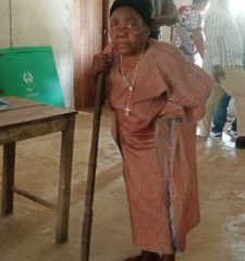 #NigeriaDecides: Nonagenarian Casts Vote In Imo