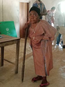 #NigeriaDecides: Nonagenarian Casts Vote In Imo