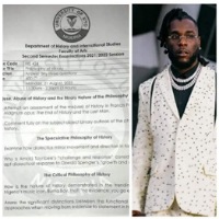 Burna Boy's Popular Saying Appears In UNIUYO Exam Question